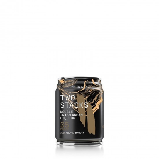 Two Stacks Dram In a Can Double Irish Cream Liquer Black 17.5% 100ml