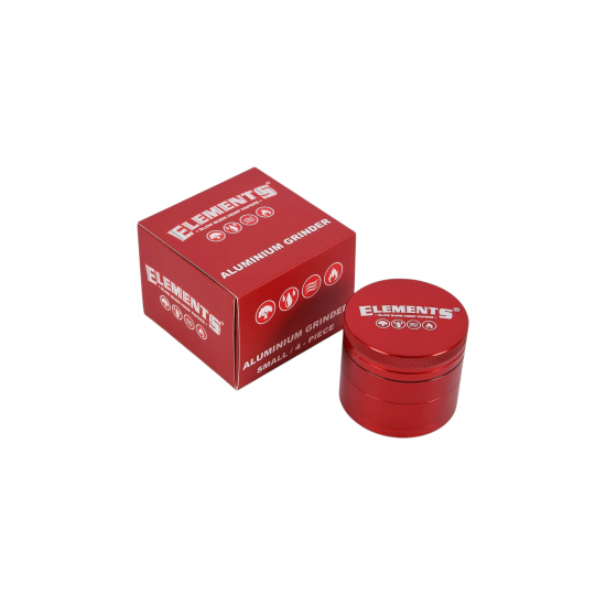 ELEMENTS® Κόκκινο Grinder Αλουμινίου 4μέρη Large