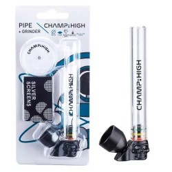 Champ High Skull Glass Pipe και Grinder 9.5cm