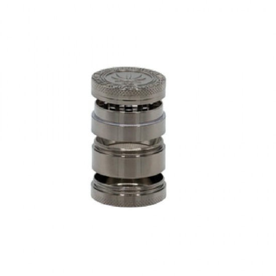 Τρίφτης Καπνού AMSTERDAM 40mm 4 Parts - Ασημί
