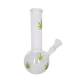 Super Heroes glass bong ball, transparent/hemp leaf green, h.23cm, Ø4cm, glass chillum 14 cut 345893