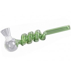 Glass Pipe Twist γυάλινη πίπα 14.5cm 0212787 Πράσινη