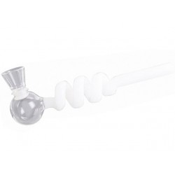 Glass Pipe Twist γυάλινη πίπα 14.5cm 0212787 Άσπρη
