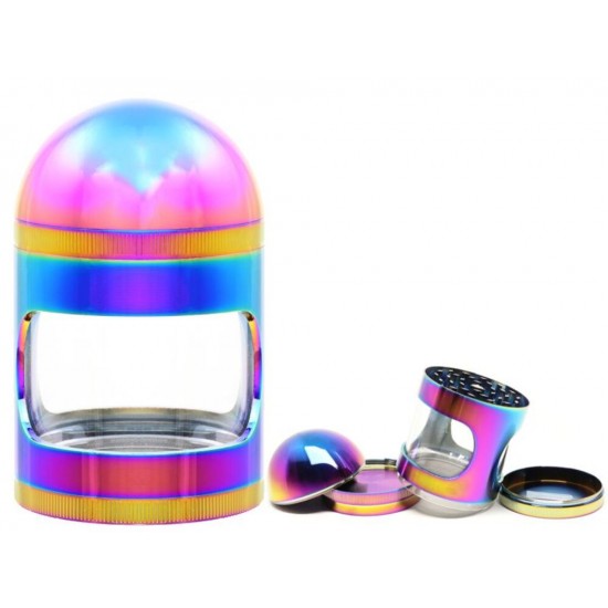  Τρίφτης καπνού ATOMIC Metal Grinder Rainbow Aluminium 5 parts 63mm