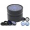 Τρίφτης καπνού AMSTERDAM BLUE BLACK JK07 MIX ALUMINUM 4 parts 60mm με παράθυρο