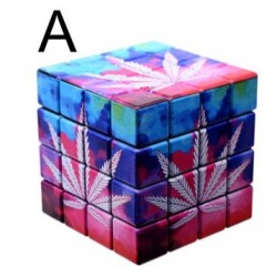 ATOMIC Metal Grinder Cube Leaf II 4 Parts 60mm purple