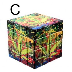 ATOMIC Metal Grinder Cube Leaf II 4 Parts 60mm black