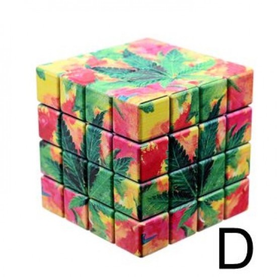 ATOMIC Metal Grinder Cube Leaf II 4 Parts 60mm green