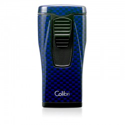 Colibri Monaco Blue Carbon Fiber Triple Jet Flame