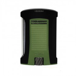 Colibri Daytona Single Jet Flame Lighter Black & Green