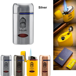 LB-10036-Silver Lubinksi Αναπτήρας Ασημί 1xJet Με Punch Κόφτη