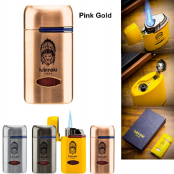 LB-10036-Pink-Gold Lubinksi Αναπτήρας Ροζ Χρυσό 1xJet Με Punch Κόφτη