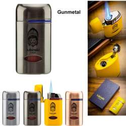 LB-10036-GunMetal Lubinksi Αναπτήρας Γκρι 1xJet Με Punch Κόφτη