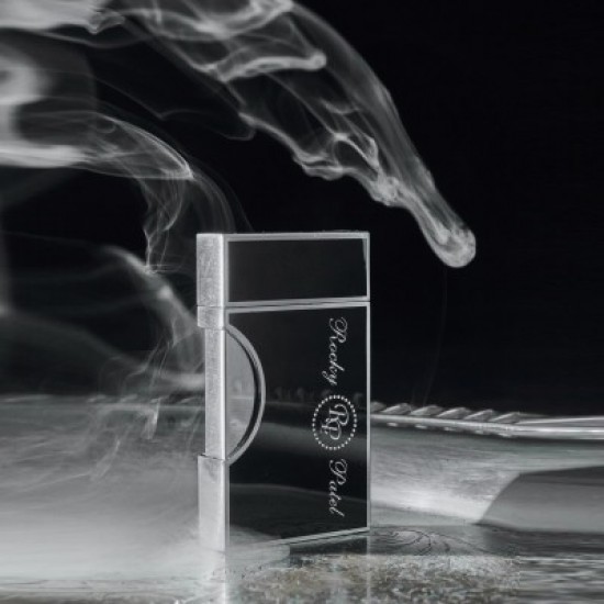 Rocky Patel Crest Αναπτήρας Μονή Φλόγα Ασημί-Μαύρος