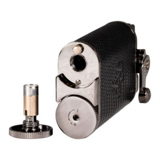 RP-3276653 Αναπτήρας πούρων Rocky Patel Davenport 5xJet Gunmetal-Μαύρο Δέρμα & Punch