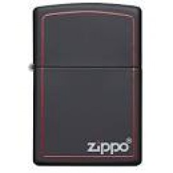 ZIPPO BLACK WITH BORDER 218 2B