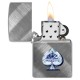 Zippo Αναπτήρας Λαδιού Αντιανεμικός Gleaming Spade Design 46472