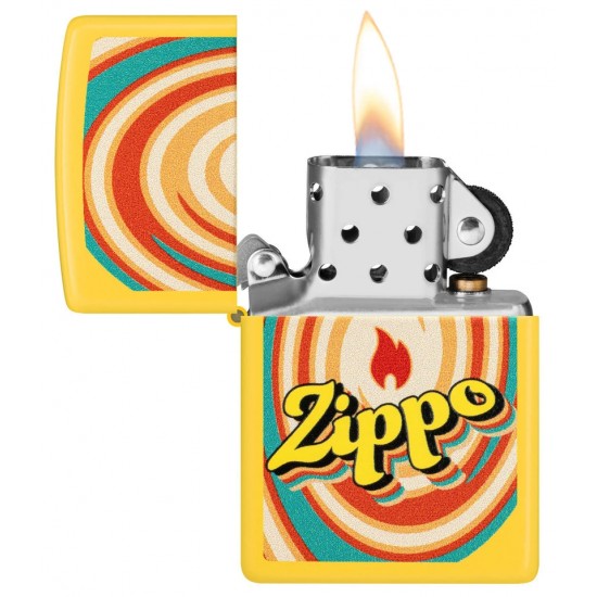 Zippo Swirls Design Sunflower Windproof Pocket Lighter 46570