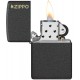 ZIPPO Lighter - 236ZL Black Crackle with Zippo Logo