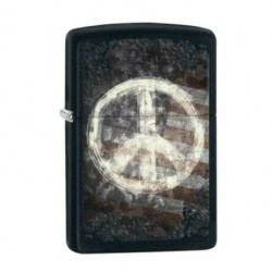 ZIPPO - Peace On Flag - Ματ Μαύρο