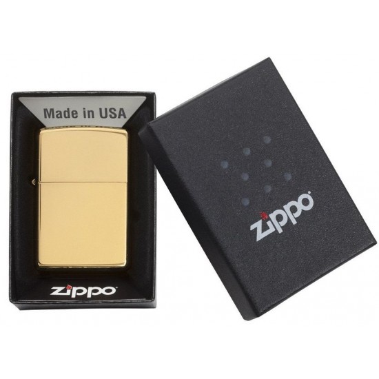Zippo Αναπτήρας Λαδιού Αντιανεμικός High Polish Brass Classic 254B-001678