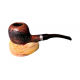 Πίπα Καπνού Pipsan Dark Brown with black details no2  - 9mm