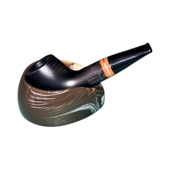 Πίπα Καπνού Pipsan Pocket Size Black With Brown Detail - 9mm