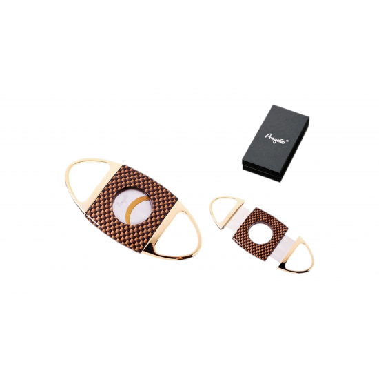Πουροκόπτης Angelo Cutter μεταλλικός σε χρυσαφί χρώμα, Carbon optic, δαχτυλίδι 60. 500031