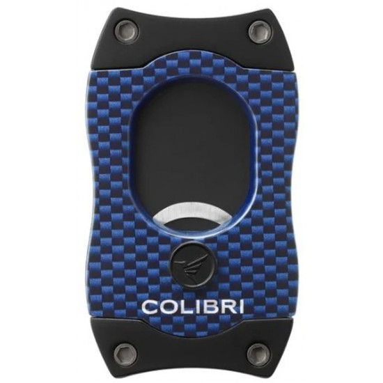 Colibri S-Cut Cigar Cutter Carbon Fiber Blue CU500T33