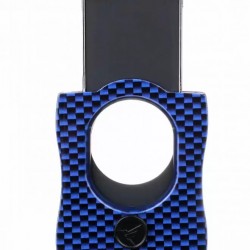 Colibri S-Cut Cigar Cutter Carbon Fiber Blue CU500T33