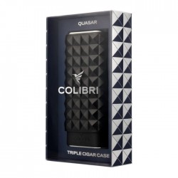 Colibri Quasar Πουροθήκη για 3 Πούρα Μαύρη LC250T1