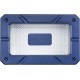 Colibri Rally Cigar Ashtray - Premium Metal Design with 6 Cigar Rests, Textured Diamond Pattern Navy Silver