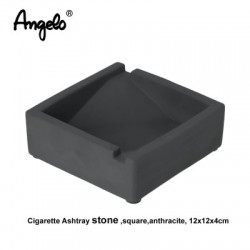422024 Angelo Πέτρινο Σταχτοδοχείο Τσιγάρου Μαύρο