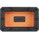 Colibri Rally Cigar Ashtray - Premium Metal Design with 6 Cigar Rests, Textured Diamond Pattern Black Rose Gold Orange