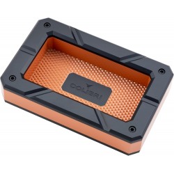 Colibri Rally Cigar Ashtray - Premium Metal Design with 6 Cigar Rests, Textured Diamond Pattern Black Rose Gold Orange