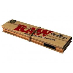 Χαρτάκια RAW King Size Connoisseur με τζιβάνες 32+32 ( 5 τεμάχια )