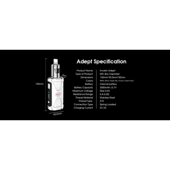 Innokin Adept Zlide 2ml Kit 3000mAh Black