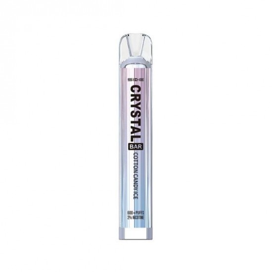 CRYSTAL BAR – DISPOSABLE VAPE COTTON CANDY ICE 600 PUFFS 20MG
