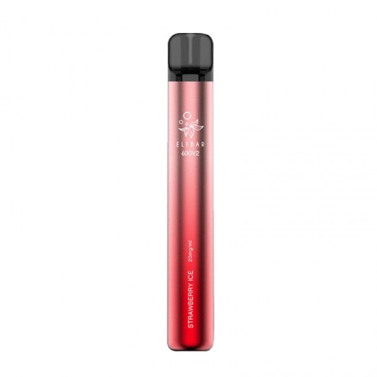 ELF BAR ΗΛΕΚΤΡΟΝΙΚΟ ΤΣΙΓΑΡΟ ΜΙΑΣ ΧΡΗΣΗΣ EB600 V2 STRAWBERRY ICE 2ML 20MG